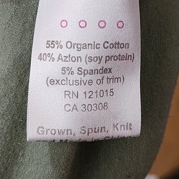 Of The Earth Green Organic Cotton Azlon Stretch Fit & Flare Midi Skirt - Picture 7 of 8